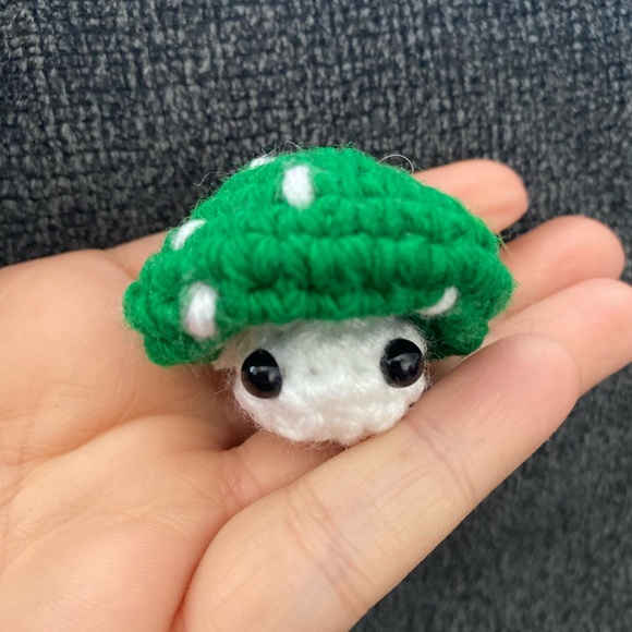 Hand Crafted Other - Crochet Lucky Green Popping Mushroom ☘️